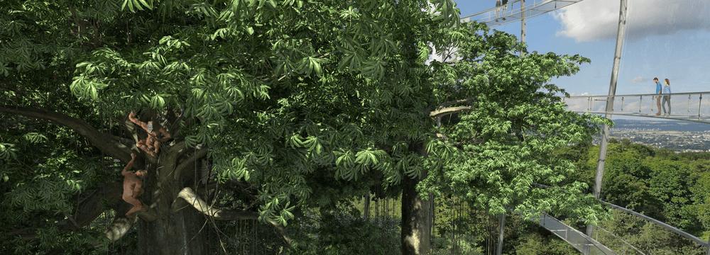 Depiction of the Sumatran rainforest at Zoo Zurich