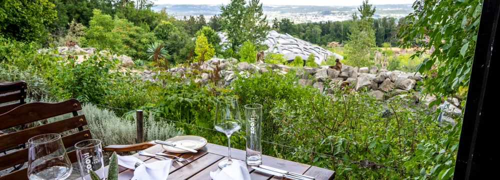 Terrasse des Restaurants Altes Klösterli, Aufnahme 2022.