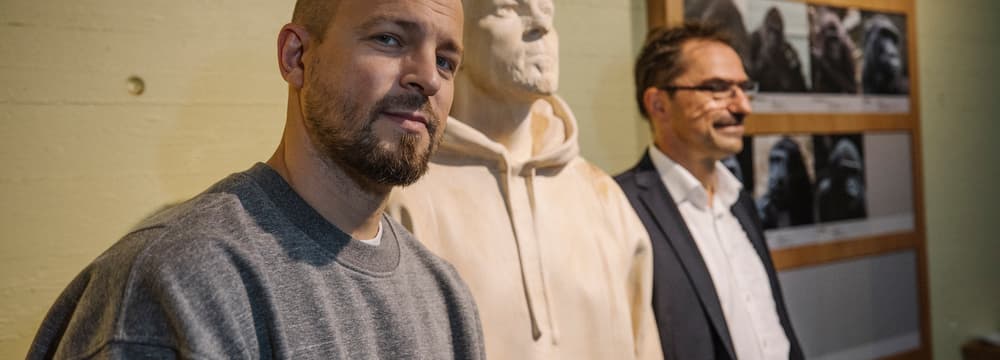 Foto: Rod Kommunikation AG Aktion Woodvetia mit Musiker Stress.