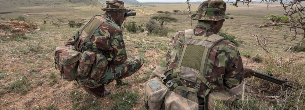 Mitglieder des Anti Poaching Units des Lewa Wildlife Conservany in Kenia.