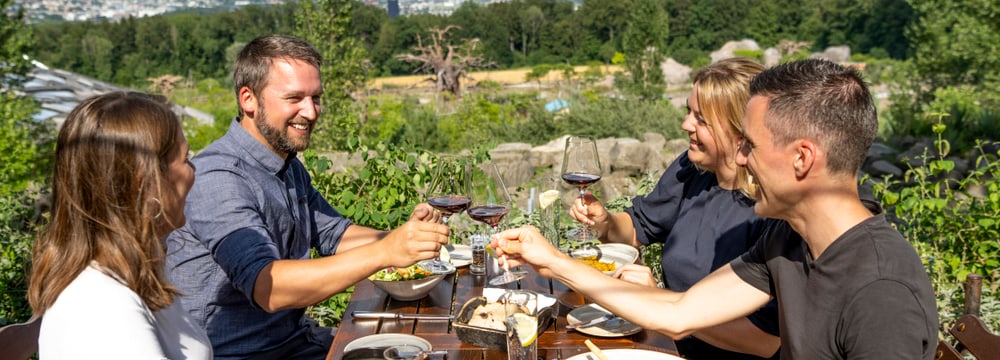 Terrasse des Restaurants Altes Klösterli, Aufnahme 2022.