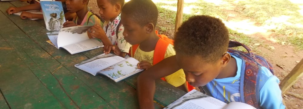 Saturday School student reading session.