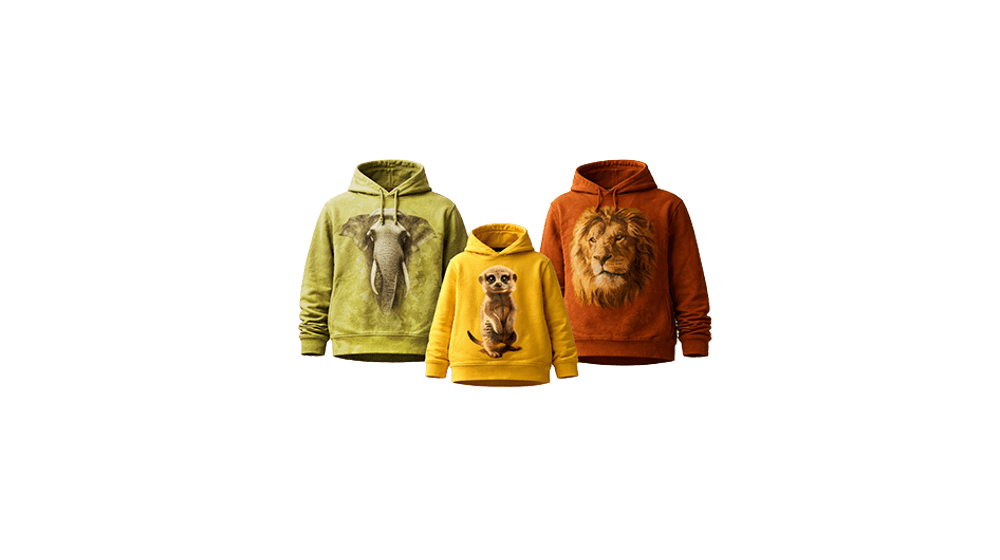 Kapuzenpullover aus den Zooshops.