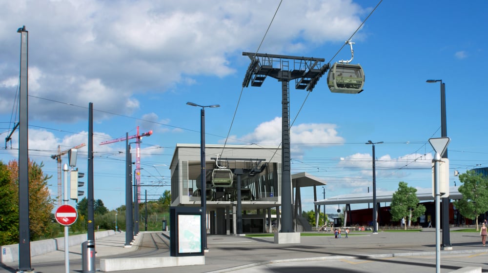 Visualisierung der Talstation Zooseilbahn in Stettbach.