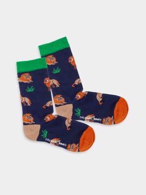 Produktbild der DillySocks-Panthera-Kollektion, Kindersocken Sujet Löwe.