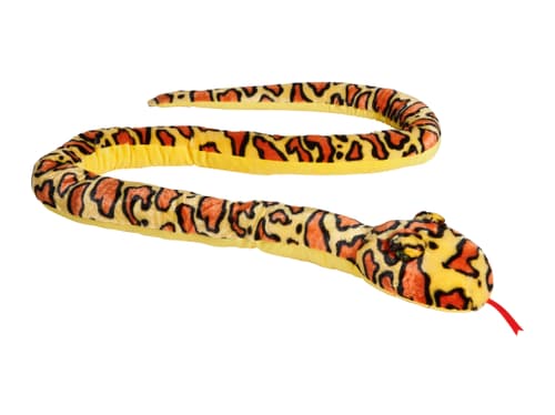 Plüschtier Schlange gelb-rot 250 cm