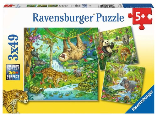 Puzzle Im Urwald 3 x 49 Teile