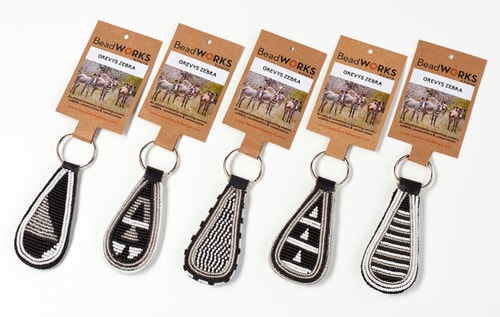 Schlüsselanhänger Zebra von Beadworks Kenya