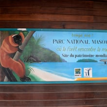Schild im Masoala Nationalpark auf Madagaskar.