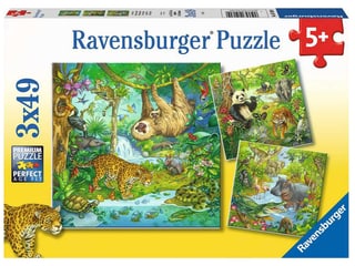 Puzzle Im Urwald 3 x 49 Teile