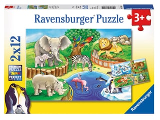 Puzzle Tiere im Zoo 2 x 12 Teile