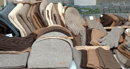 Produkte aus Yakwolle.