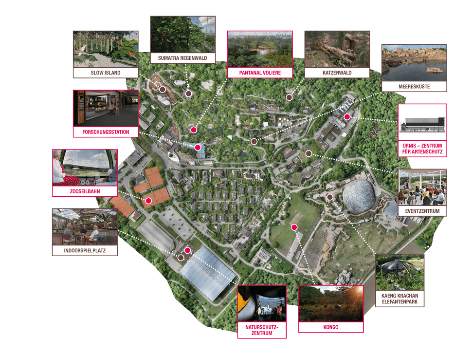 Bild: Basler & Hofmann Übersichtsplan Bauprojekte Entwicklungsplan 2050