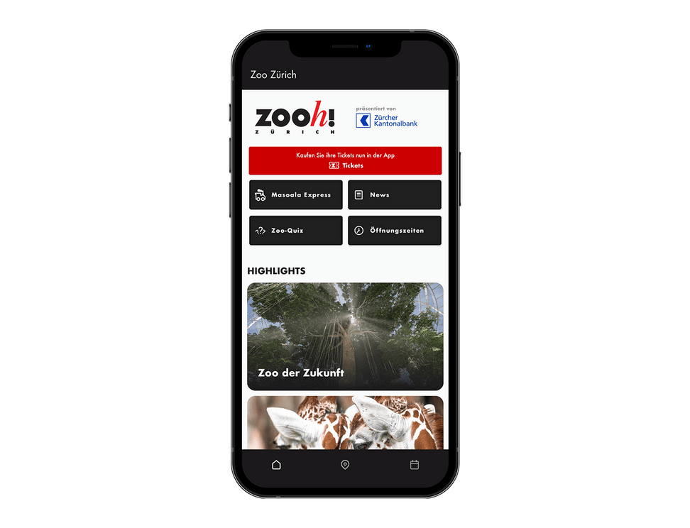 Zoo-App Start-Screen