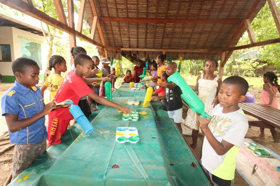 Recycling Session während der Saturday School