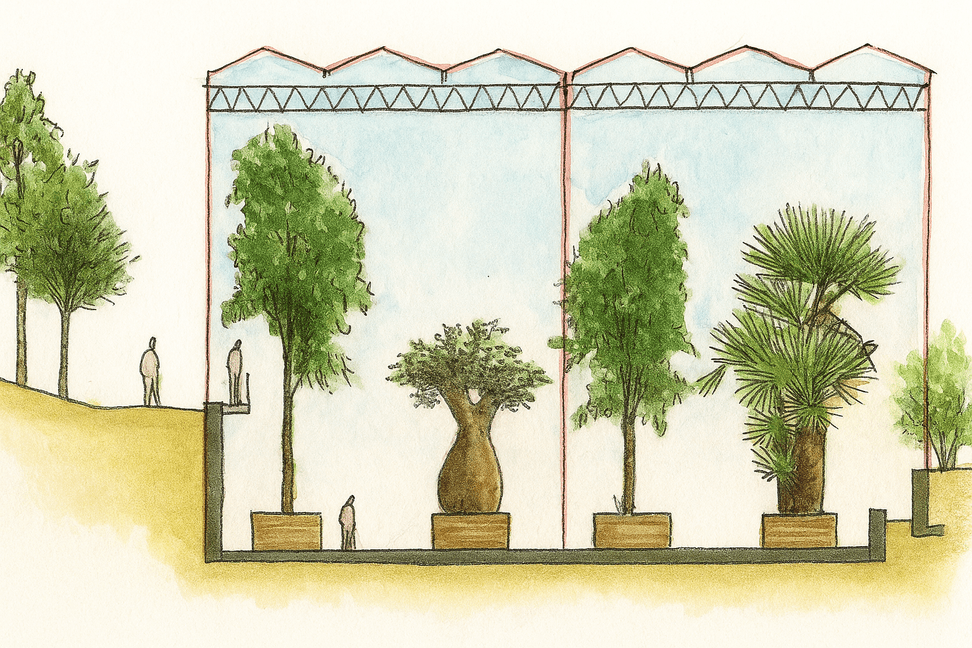 Illustration Querschnitt Ndoki Garten 