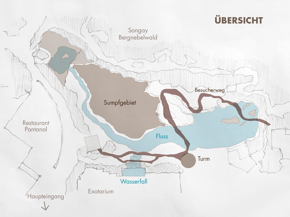 Visualisation : Zoo de Zurich, Susanne Weber Aperçu de la nouvelle volière du Pantanal