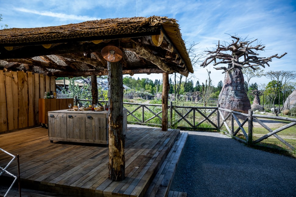 Apéro-Standort Twiga Lookout in der Lewa Savanne des Zoo Zürich.