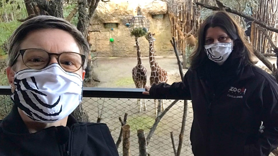 Aufnahmen zum Podcast Lewa Savanne mi Nicole Schnyder und Cordula Galeffi