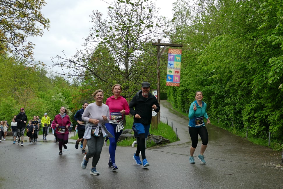 Läufer*innen beim Weltklasse Zürich Zoo Run 2023.