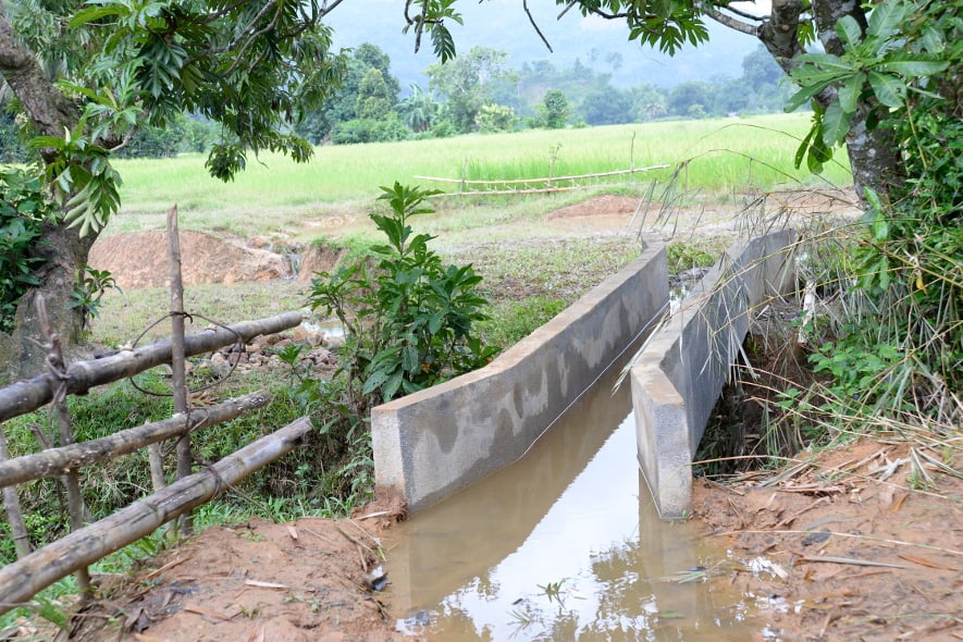 Water canal in Masoala, Madagascar, for irrigation of rice fields.