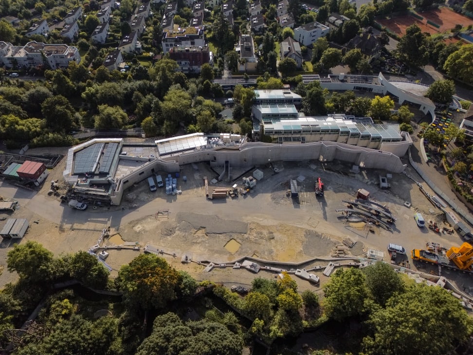 Drohnenaufnahme Baustelle Pantanal Voliere
