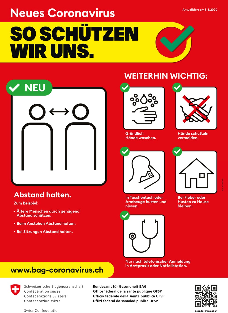 BAG Plakat Coronavirus