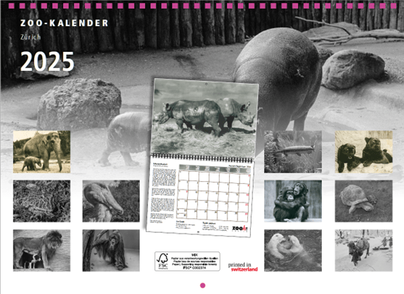 Rückseite des Zookalenders 2025.