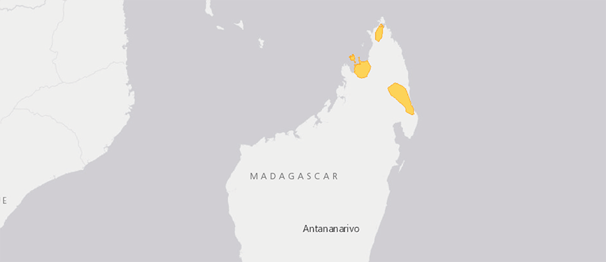 Verbreitungskarte Grosser Madagaskar-Taggecko