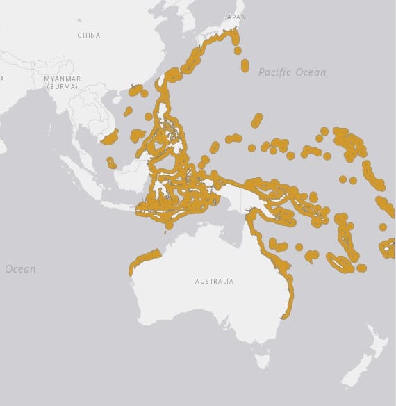 Verbreitungskarte Zweifarben-Meerbarbe