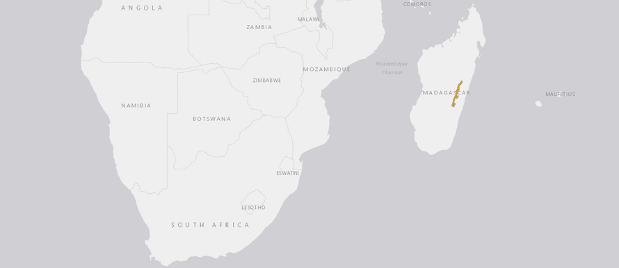 Verbreitungskarte Madagaskar-Buntfröschchen