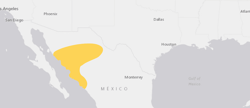 Karte: IUCN Verbreitungskarte Sinaloa-Königsnatter