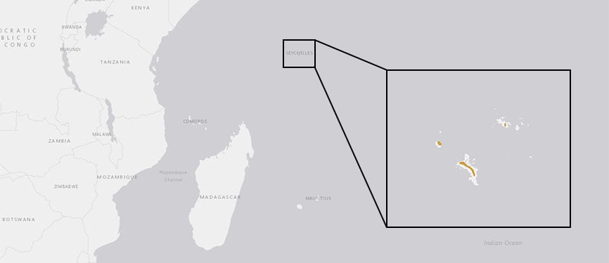 Verbreitungskarte Seychellen-Tigerchamäleon