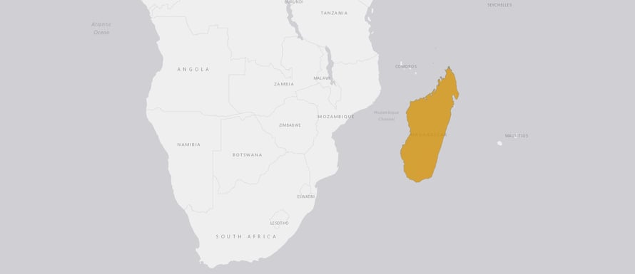 Verbreitungskarte Madagaskar-Ringelschildechse