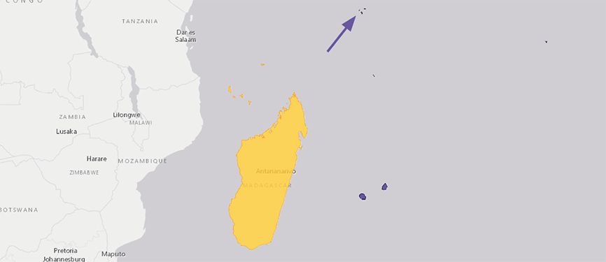 Verbreitungskarte Madagaskar-Turteltaube