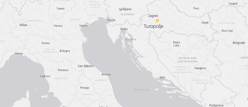 Karte: IUCN Verbreitungskarte Turopolje-Schwein