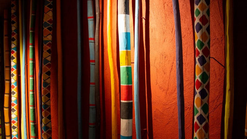 Detail im Gang zum Lewa-Kino.