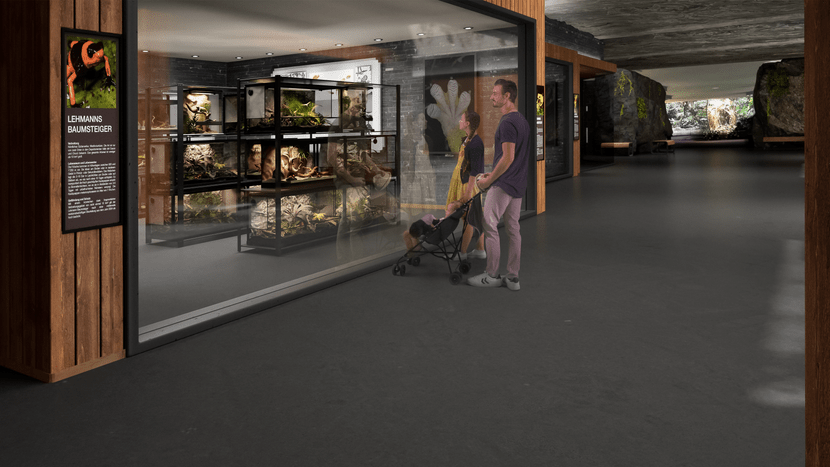 Depiction of the research center at Zoo Zurich