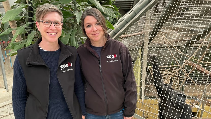 Aufnahmen zum Podcast Zoo der Zukunft mit Nicole Schnyder und Claudia Rudolf von Rohr