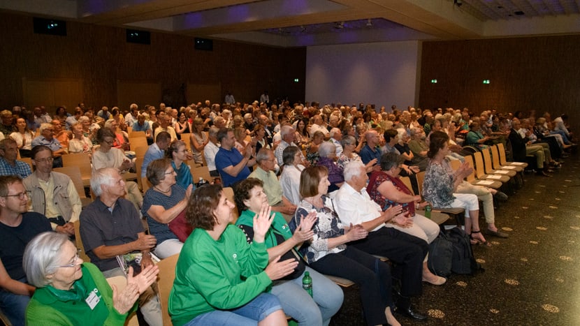 Foto: Zoo Zürich, Martin Bauert Voller Saal an der Aktionariatsinformationsveranstaltung 2022 im Careum.