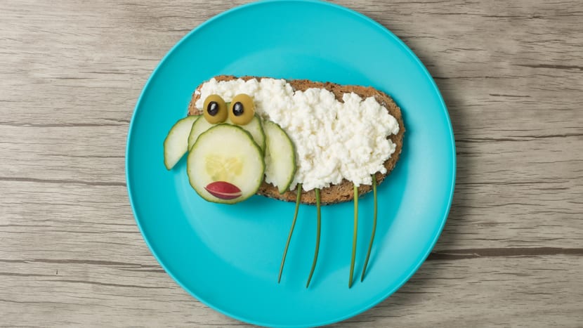 Image symbolique d'un repas sans viande adapté aux enfants.