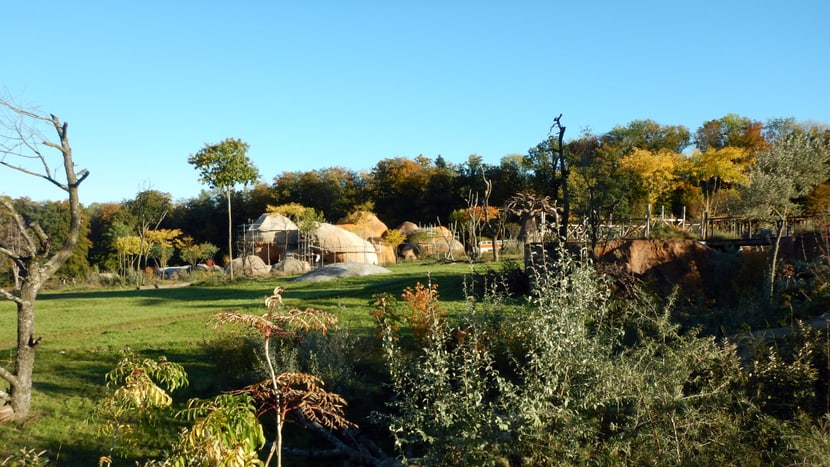 Baustelle Lewa Savanne im Zoo Zürich, Oktober 2019.