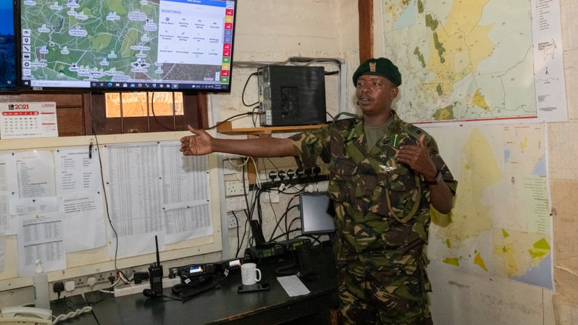 Sicherheitszentrum im Lewa Wildlife Conservancy. 