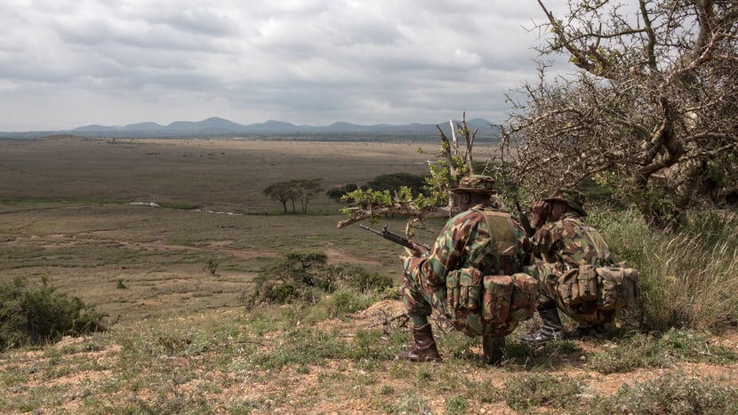 Sicherheits-Team gegen Wilderei im Lewa Wildlife Conservancy.