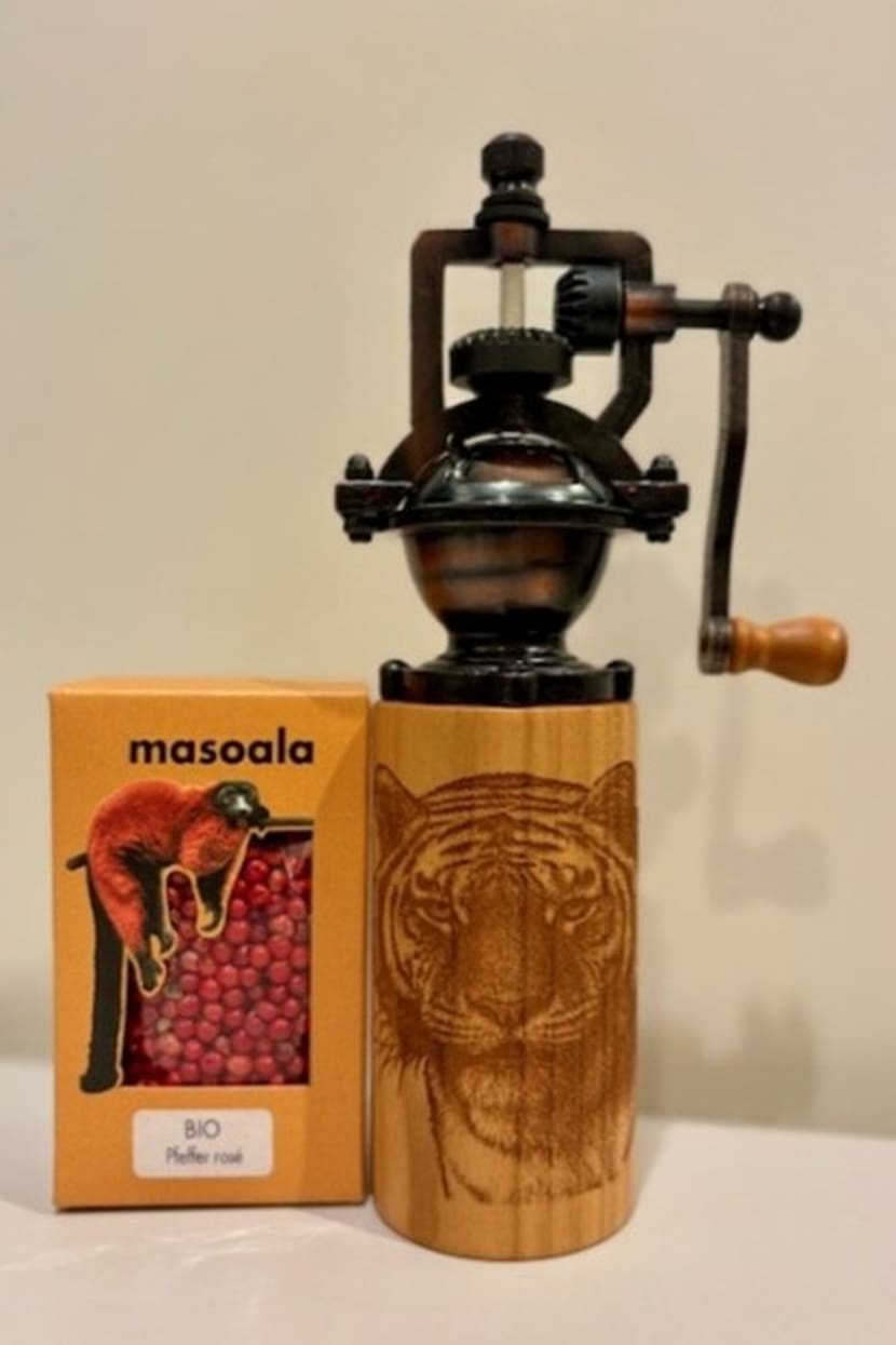 Bild einer Retro-Gewürzmühle aus dem Zooshop.