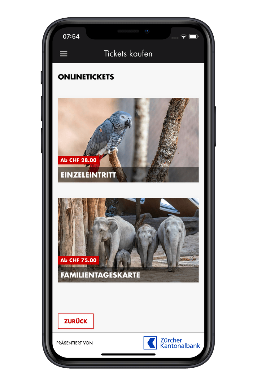 Zoo-App Ticket kaufen