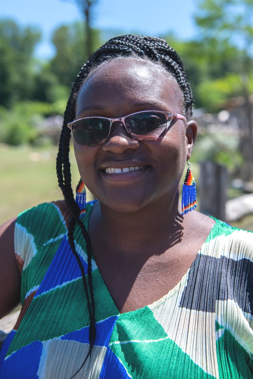 Purity Kinoti, Leiterin des Edukationsteams, Lewa Wildlife Conservancy. 