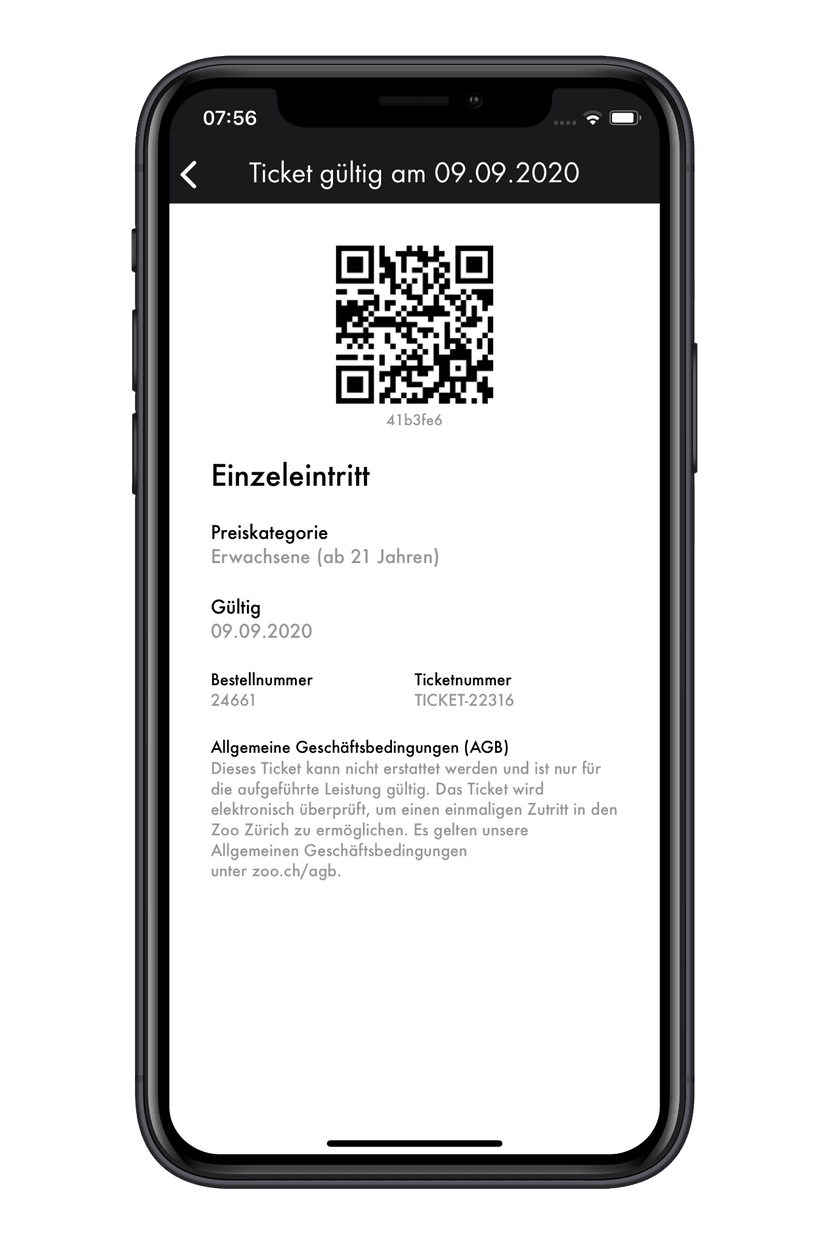 Zoo-App Ticket scannen