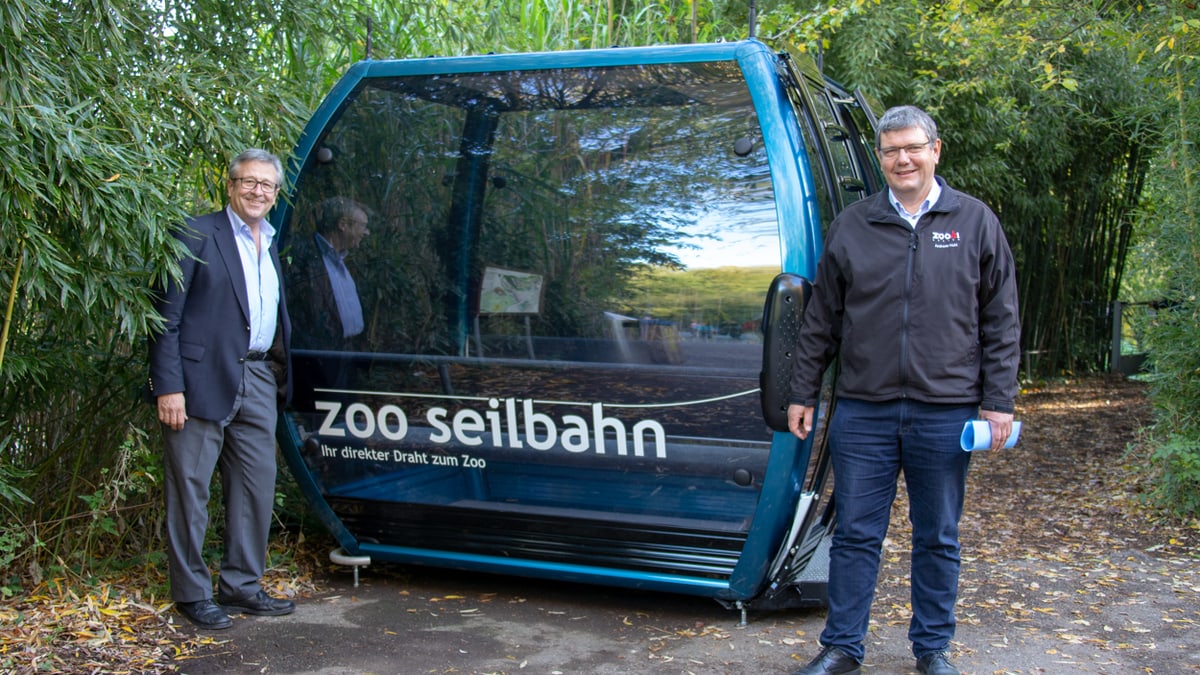 Andres Türler, VR-Präsident Zooseilbahn, und Andreas Hohl, VR-Delegierter.